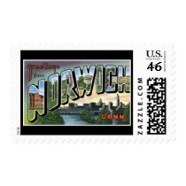 Greetings from Norwich Connecticut Stamp