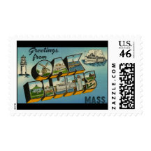Greetings from Oak Bluffs Massachusetts Postage Stamps