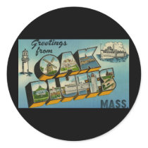 Greetings from Oak Bluffs Massachusetts Sticker