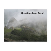 Greetings from Peru postcard