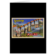 Greetings from Portland Maine Greeting Card