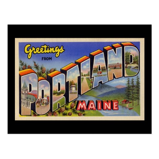 Greetings from Portland Maine Postcard Zazzle