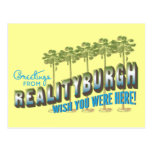 Greetings from Realityburgh - wish you were here postcards