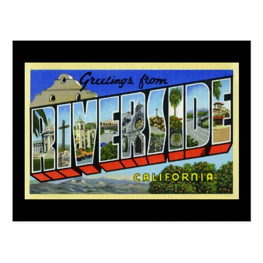 Greetings from Riverside California Postcard | Zazzle