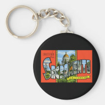 Greetings from Sacramento California Keychain