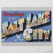 Greetings From Salt Lake City, Vintage Personalized Flyer
