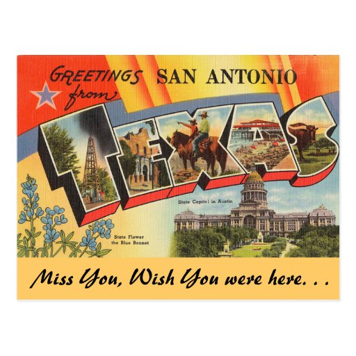 Greetings from San Antonio Postcard Zazzle