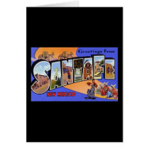 Greetings from Santa Fe New Mexico Greeting Cards