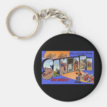 Greetings from Santa Fe New Mexico Key Chain