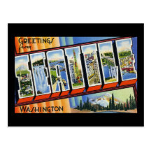 Greetings from Seattle Washington Post Cards