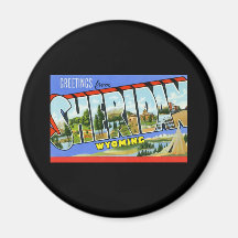 Greetings from Sheridan Wyoming Refrigerator Magnets