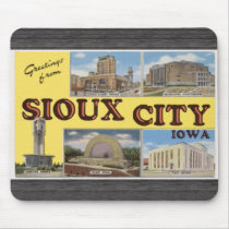 Greetings From Sioux City Iowa, Vintage Mouse Pad
