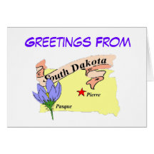 Greetings From South Dakota Greeting Card