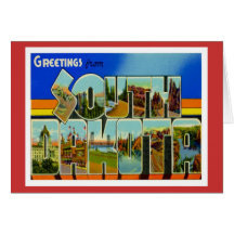 Greetings From South Dakota Greeting Card