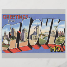 Greetings From St. Louis, Mo., Vintage Custom Flyer