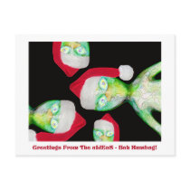 Greetings from the aLiEnS - Bah Humbug! postcards