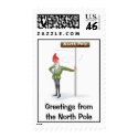 Greetings from the North Pole Postage Stamp by ChristmasDesigns Greetings from the North Pole Postage Stamp