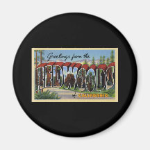 Greetings from the Redwoods of California Fridge Magnet