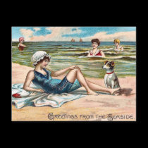 Greetings from the Seaside!  Vintage postcard