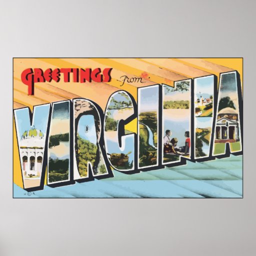Greetings From Virginia, Vintage Posters
