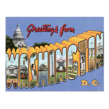 Greetings From Washington, D.C. USA Postcard