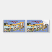 Greetings From Washington D.C., Vintage Bumper Sticker