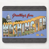 Greetings From Washington D.C., Vintage Mouse Pad