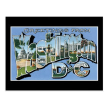 Greetings from Washington D.C.! Vintage Post Card