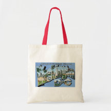 Greetings from Washington D.C.! Vintage Post Card Tote Bags