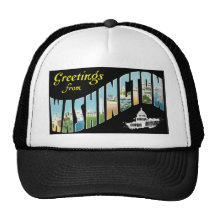 Greetings from Washington D.C.!  Vintage Post Card Hat