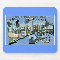 Greetings from Washington D.C.! Vintage Post Card Mouse Pad