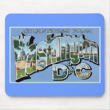 Greetings from Washington D.C.! Vintage Post Card Mouse Pad