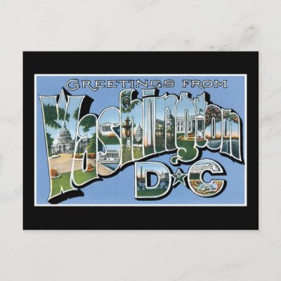 Greetings from Washington D.C.! Vintage Post Card