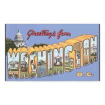 Greetings From Washington D.C., Vintage Rectangular Stickers