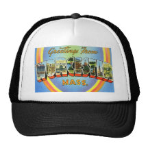 Greetings from Worcester Massachusetts Mesh Hats