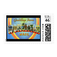 Greetings from Worcester Massachusetts Postage Stamp