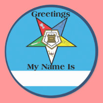 Greetings OES Lapel Stickers stickers