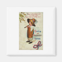 Greetings on Washingtons Birthday Magnet