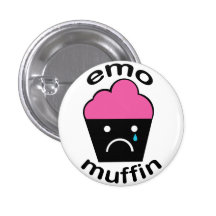 Greg the Emo Muffin Pinback Button