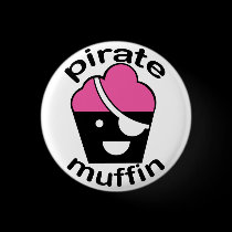 Greg the Pirate Muffin buttons