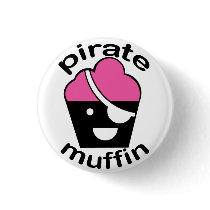 Greg the Pirate Muffin buttons by brokenbunny Greg the Pirate Muffin buttons