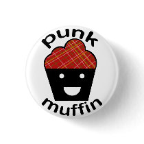Greg the Punk Muffin buttons by brokenbunny Greg the Punk Muffin buttons