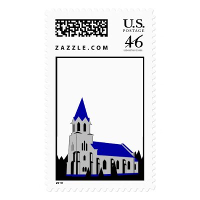 Grejs Church - Grejs Kirke Stamp by lonvig