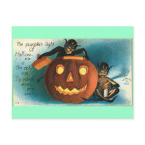 Gremlin Goblin Vintage Pumpkin Postcard