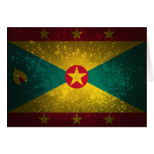 Grenada Flag Firework Card