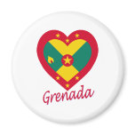 Grenada Flag Heart magnets