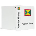Grenada Flag Jewel 3 Ring Binder