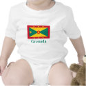 Grenada Flag with Name t-shirts