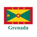 Grenada Flag with Name t-shirts