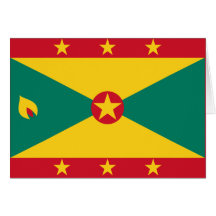Grenada, Greenland flag Greeting Cards